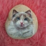 50 Best DIY Painted Rocks Animals Cats for Summer Ideas (14)