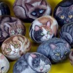 50 Best DIY Painted Rocks Animals Cats for Summer Ideas (2)