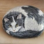 50 Best DIY Painted Rocks Animals Cats For Summer Ideas (21)