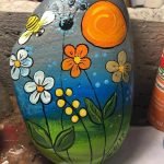60+ Beautiful DIY Painted Rocks Flowers Ideas (40)