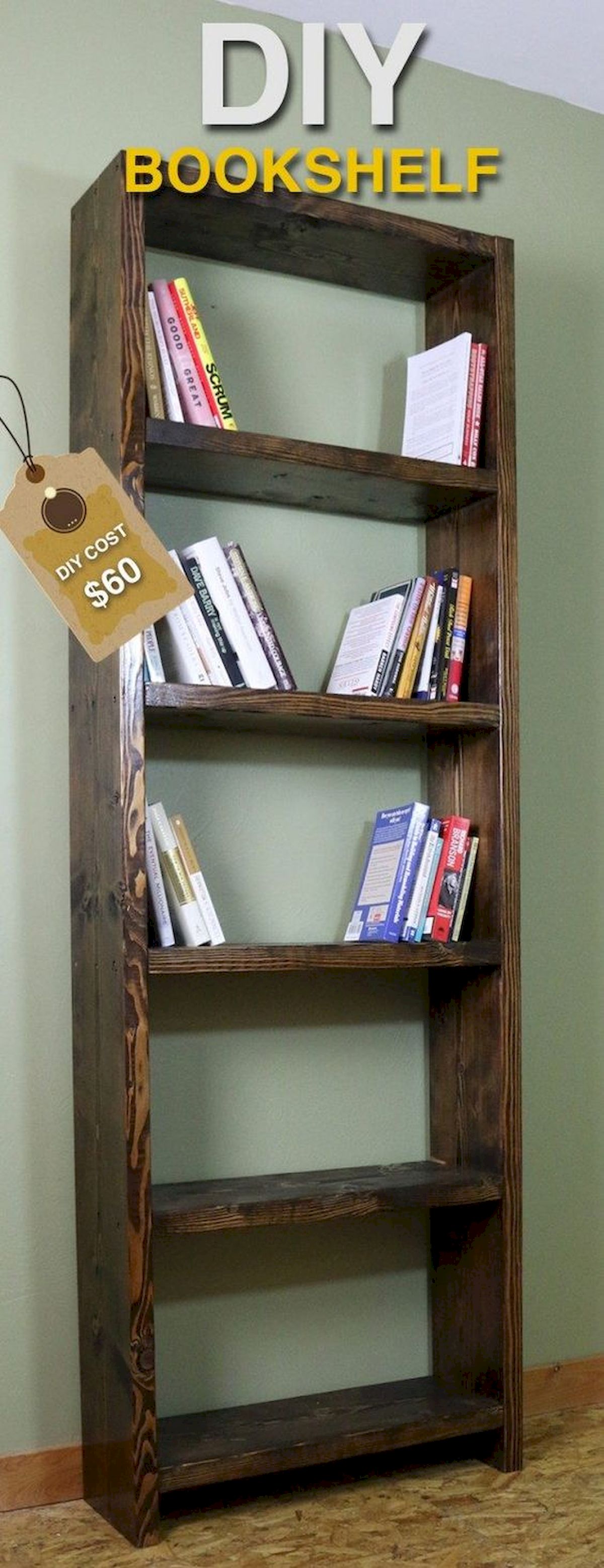 50 Easy DIY Bookshelf Design Ideas (28)